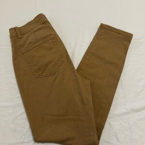 LOFT Brown Slim Fit Cotton Twill